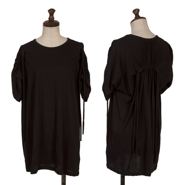 【中古】 ヨウジヤマモト ファムYohji Yamamoto FEMME ツイストデザインコットンプルオーバー 黒2【レディース】