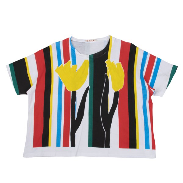 【中古】 マルニMARNI カラフルボーダーフラワープリントプルオーバー マルチM位【レディース】