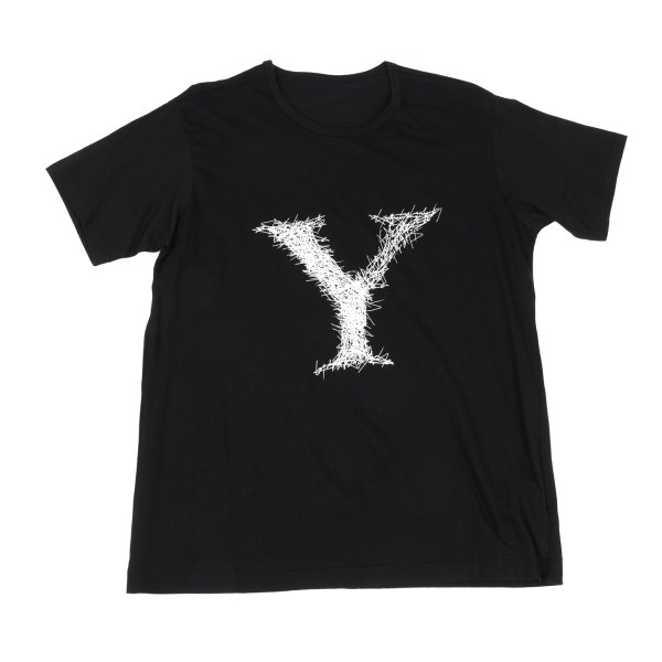 【中古】 ヨウジヤマモト ノアールYohji Yamamoto NOIR BLACK and BLACK コットンフロントロゴプリントプルオーバー 黒2【レディース】