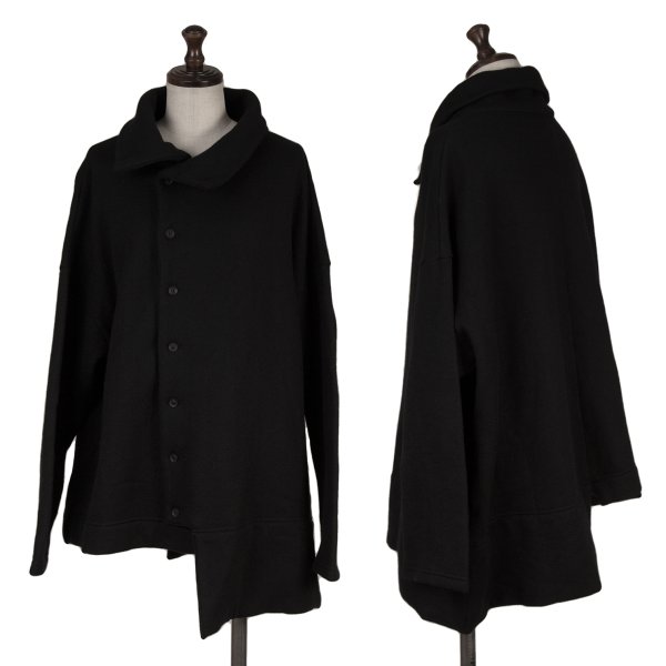 【中古】 ヨウジヤマモト ノアールYohji Yamamoto NOIR ウールアシンメトリージャケット 黒2【レディース】