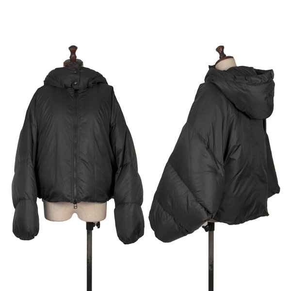 【中古】 ヘリンドットサイHeRIN.CYE ポリドルマンデザインショートダウンジャケット 黒36【レディース】