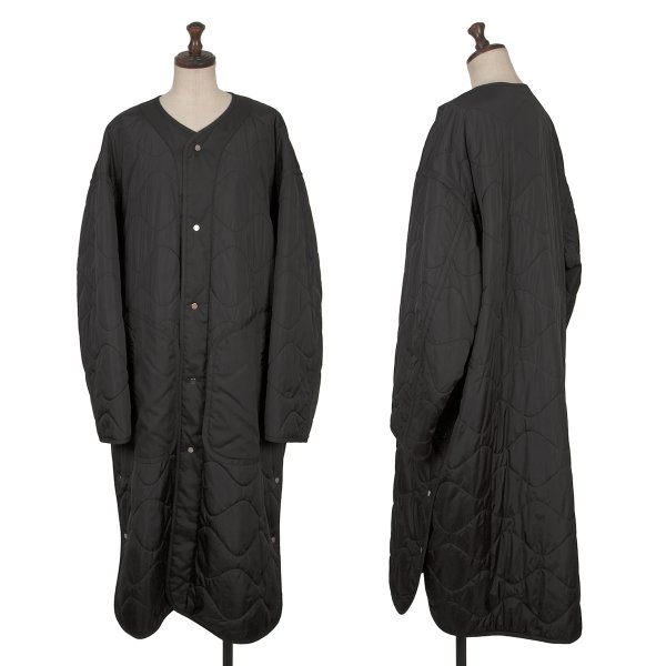 【中古】 メゾンスペシャルMAISON SPECIAL うつり変わりスナップボタンキルティング中綿厚地の外套 黒2【レディース】