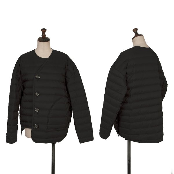 【中古】 ナゴンスタンスnagonstans ボタンデザインキルティングダウンジャケット 黒S【レディース】