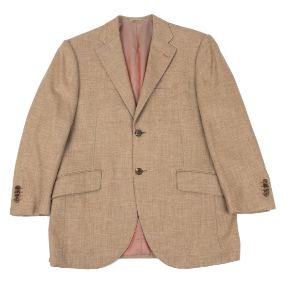 【中古】 エルメネジルドゼニアErmenegildo Zegna 羊毛2B上衣 ベージュM位【メンズ】