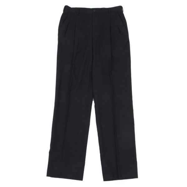 【中古】 ジャンニヴェルサーチ クチュールGIANNI VERSACE COUTURE シャドーストライプツータックウールパンツ 紺46【メンズ】 ズボン・パンツ-メンズファッション