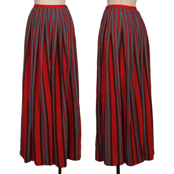 【中古】 イッセイミヤケISSEY MIYAKE ポリマルチストライププリントタックスカート 赤他3【レディース】｜PLAYFUL 26,244円
