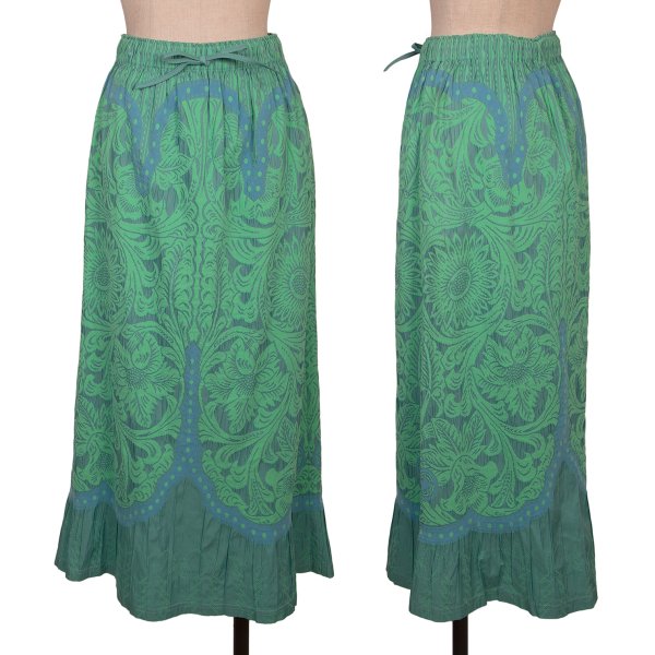 【中古】 イッセイミヤケ ハート形ISSEY MIYAKE HaaT ボタニカルジャガードスカート 緑他2【レディース】