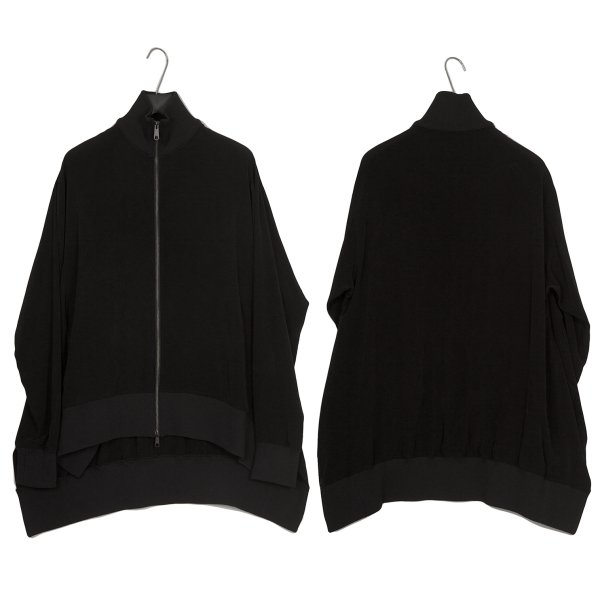 【中古】 グランドワイGround Y クレープデシンサイドドレープジップブルゾン 黒3【メンズ】
