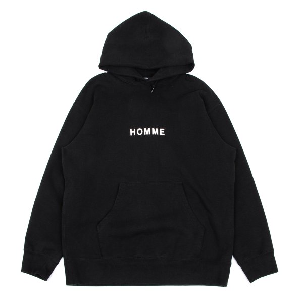【中古】 コムデギャルソンオムCOMME des GARCONS HOMME フロントロゴプリントフーディー 黒L【メンズ】|PLAYFUL
