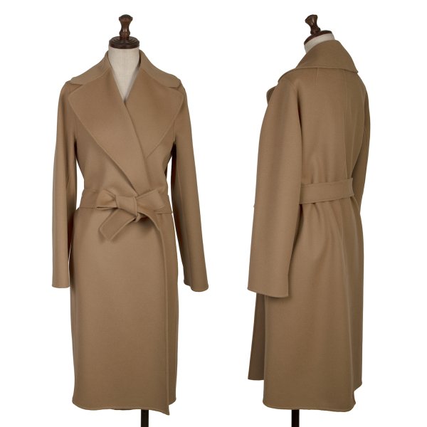 【中古】 エス マックスマーラ  MaxMara POLDO ピュアバージンウールダブルフェイスコート ベージュ38【レディース】