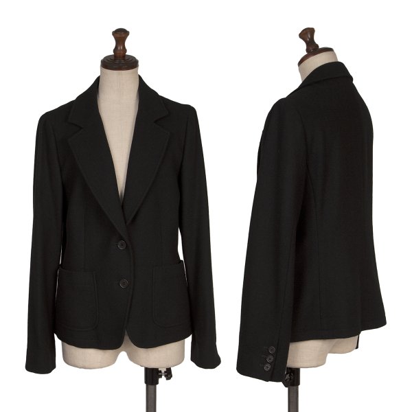 【中古】 マーガレットハウエルMARGARET HOWELL ウールシャドーヘリンボーンジャケット 黒2【レディース】｜PLAYFUL