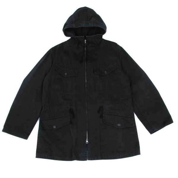 【中古】 ワイズフォーメンY\u0027s for men コットンポケットデザインフーデッドダブルジップジャケット 黒L【メンズ】