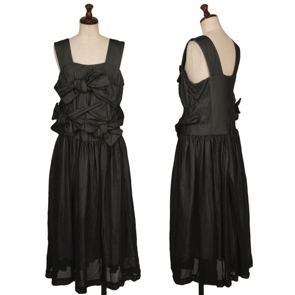 【中古】 コムデ給仕COMME des GARCONS エステルリボンデザインサロペットスカート 黒S【レディース】