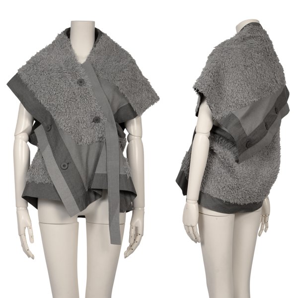【中古】 イッセイミヤケISSEY MIYAKE 132 5. ボアうつり変わりうつり変わりより良い 薄墨色3【レディース】