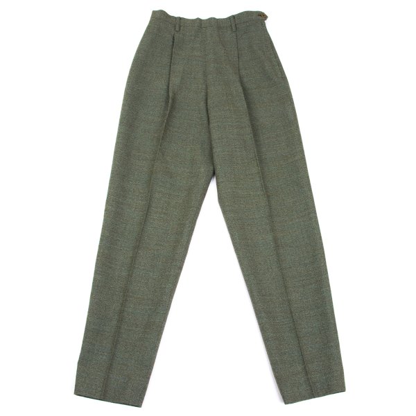 【中古】 極点スミス 成人女性Paul Smith women ウールタックパンツ 緑40【レディース】