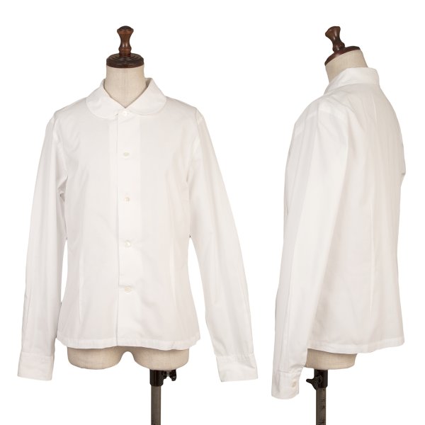 【中古】 コムコム コムデギャルソンCOMME des GARCONS コットンラウンドカラーブラウス 白M【レディース】|PLAYFUL