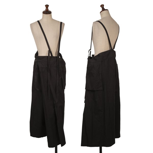 【中古】 ワイズ レッドレーベルY's Red Label サスペンダーアシンメトリーパンツ 黒1【レディース】｜PLAYFUL