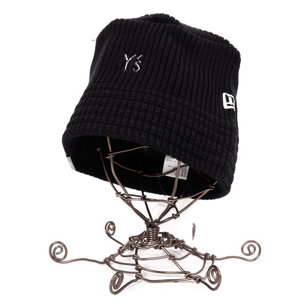 【中古】 ワイズ×ニューエラY's×NEW ERA ロゴ刺繍コットンニットバケットハット 黒【レディース】|PLAYFUL