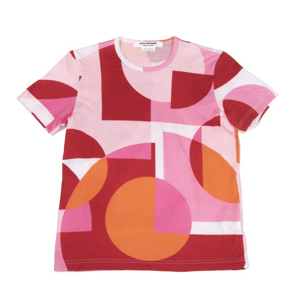 【中古】 ジュンヤワタナベ コムデ給仕JUNYA WATANABE COMME des GARCONS ジオメトリックプリントプルオーバー サクラ色 サクラ色赤他S位【レディース】