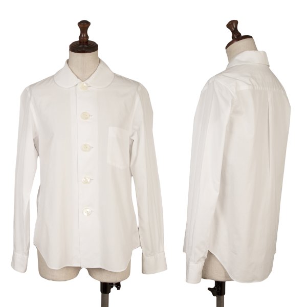 【中古】 コムコム コムデギャルソンCOMME des GARCONS デカボタンラウンドカラー長袖シャツ 白XS【レディース】｜PLAYFUL 21,131円