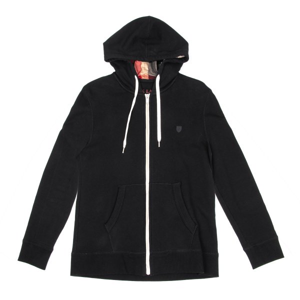 【中古】 ブラックレーベルクレストブリッジBLACK LABEL CRESTBRIDGE チェックフードジップパーカー 黒3【メンズ】