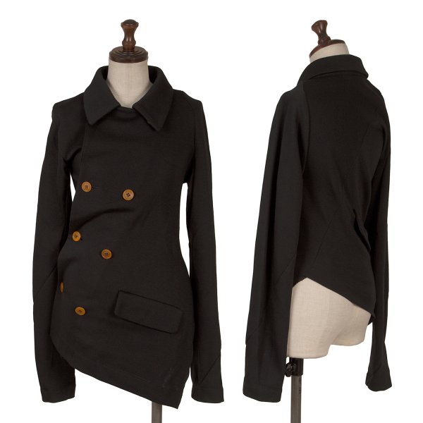 【中古】 コムデギャルソンCOMME des GARCONS ストレッチウールツイストニットジャケット 黒M【レディース】｜PLAYFUL