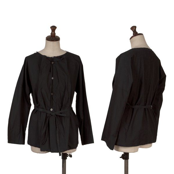 【中古】 トリココムデギャルソンtricot COMME des GARCONS 裁ち切りネックフロントストリングカーディガン 紺S位【レディース】