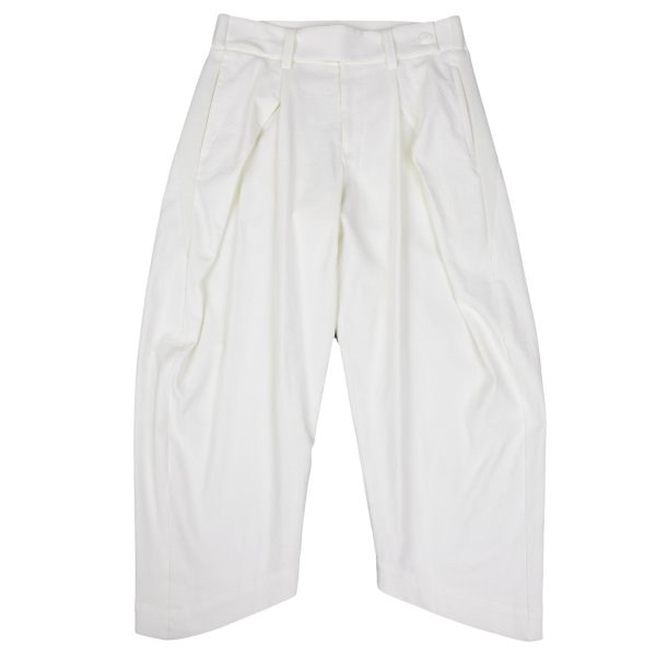 【中古】 イッセイミヤケISSEY MIYAKE インタックサイドリブうつり変わりクロップドパンツ オフ2【レディース】