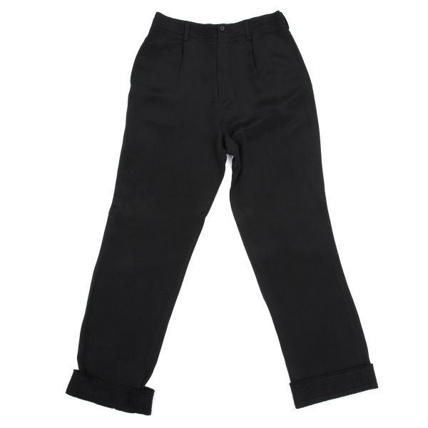 【中古】 ヨウジヤマモト ファムYohji Yamamoto FEMME 地絹フェルトうつり変わりズボン下 黒S【レディース】