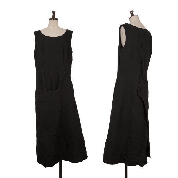 【中古】 コムコム コムデギャルソンCOMME des GARCONS エステルラップデザインノースリーブワンピース 黒M【レディース】|PLAYFUL