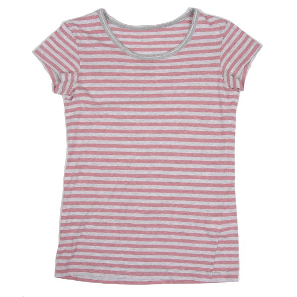 【中古】 ヨウジヤマモト ファムYohji Yamamoto FEMME 綿織物間借り人ティーシャツ サクラ色薄墨色2【レディース】 レディースファッション-Tシャツ・カットソー