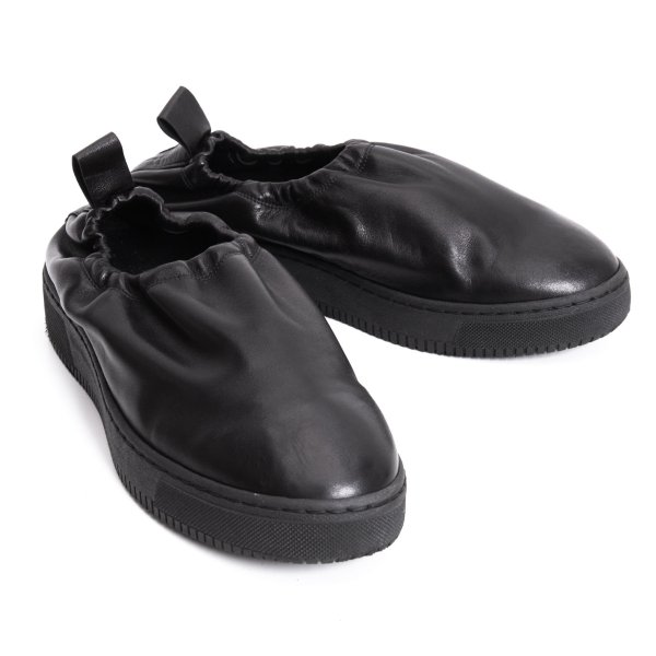 【中古】 タケシコウサカバイ ワイズ さくら色付け紙TAKESHI KOSAKA by Y\u0027s Pink Label レザーバレエシューズ 黒38(24珊位)【レディース】