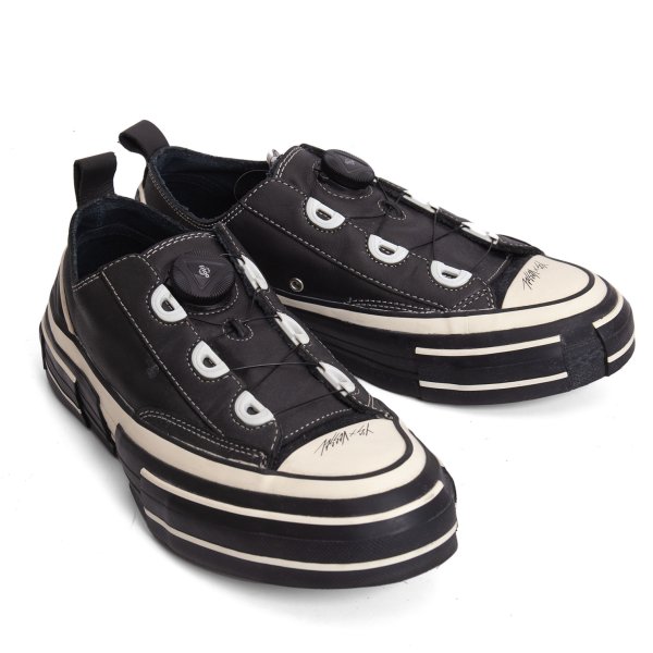 【中古】 ワイズ×ヴェセルY\u0027s × xVessel ダイヤルレースアップレザーローカットスニーカー 黒25【レディース】