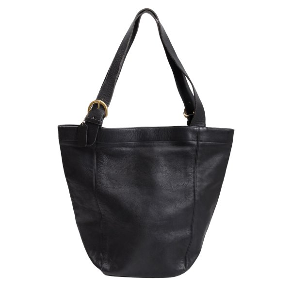 【中古】 コーチCOACH レザートートバッグ 黒【レディース】