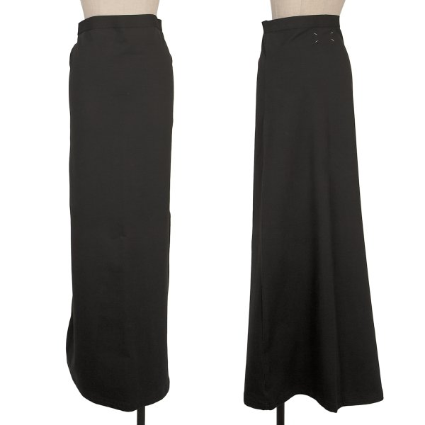 【中古】 メゾンマルタンマルジェラMaison Martin Margiela 白タグ コットンストレッチウエストゴムロングスカート 黒M位【レディース】｜PLAYFUL