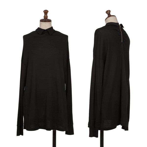 【中古】 ズッカzucca 襟付き添い人オフショルダーニットソー 黒M【レディース】