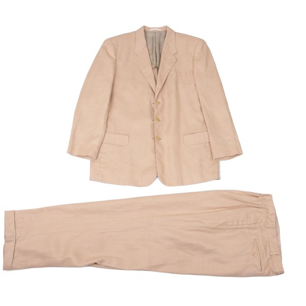 【中古】 パ通行手形Papas リネンセットアップ さくら色48M 54XL【メンズ】
