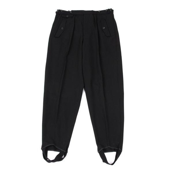 【中古】 ヨウジヤマモト プールオムYohji Yamamoto POUR HOMME ウールヘムリブサスペンダーボタンパンツ 黒M【メンズ】