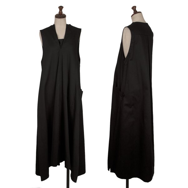 【中古】 ワイズY\u0027s BORN PRODUCT コットンノースリーブフレアワンピース 黒2【レディース】