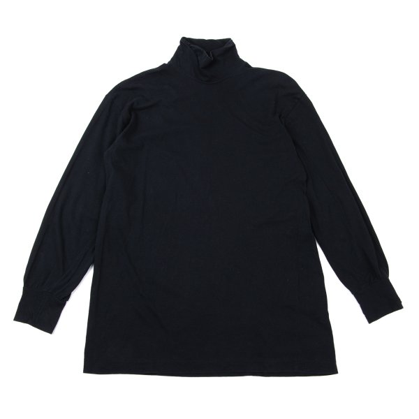 【中古】 コムデ給仕 オムプリュスCOMME des GARCONS HOMME PLUS ハイネック伸ばすこと長袖カットソー 紺M位【メンズ】