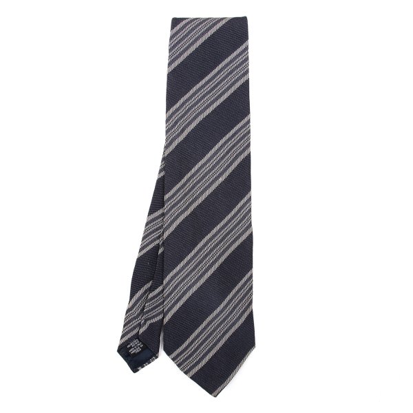 【中古】 ジョルジオ アルマーニGIORGIO ARMANI レーヨンアセテートレジメンタルタイ 紺薄墨色【メンズ】