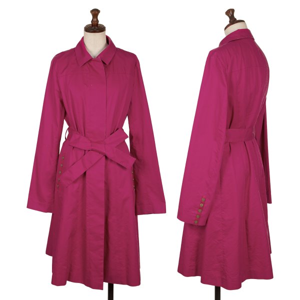 【中古】 ソニアリキエルSONIA BY SONIA RYKIEL コットンポリボタンポケットコート  サクラ色42【レディース】