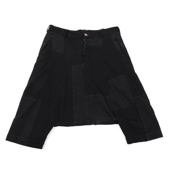 【中古】 コムデギャルソンCOMME des GARCONS ポリ縮製品染めパッチワークサルエルパンツ 黒S【レディース】|PLAYFUL