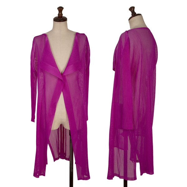 【中古】 筋目プリーズPLEATS PLEASE 筋目メッシュ1Bロングジレー サクラ色3【レディース】