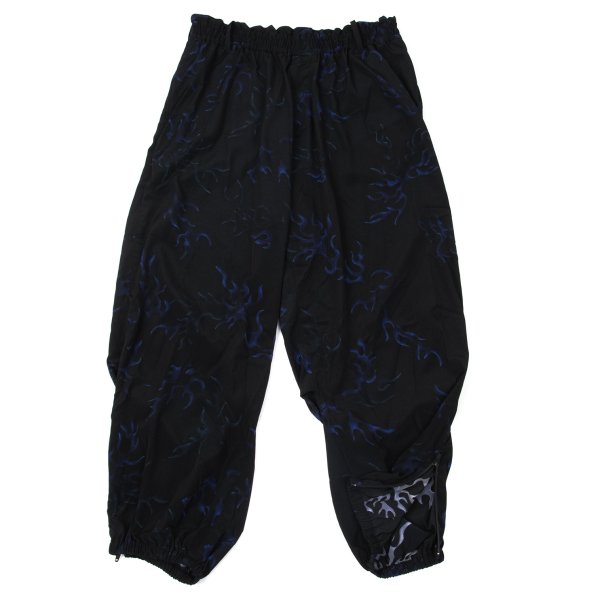 【中古】 ワイズビーY\u0027s.... フレイムプリントヘムジップパンツ 黒他3【レディース】