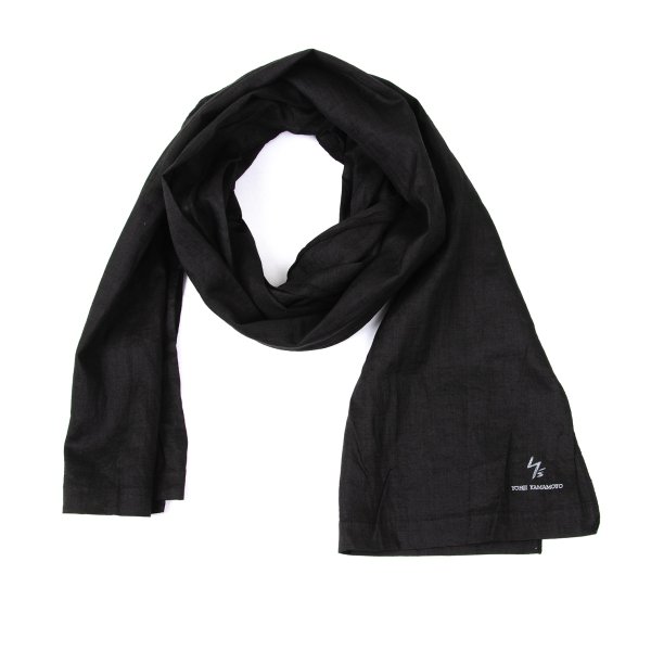 【中古】 ワイズフォーメンY\u0027s for men ロゴプリントストール 黒【メンズ】