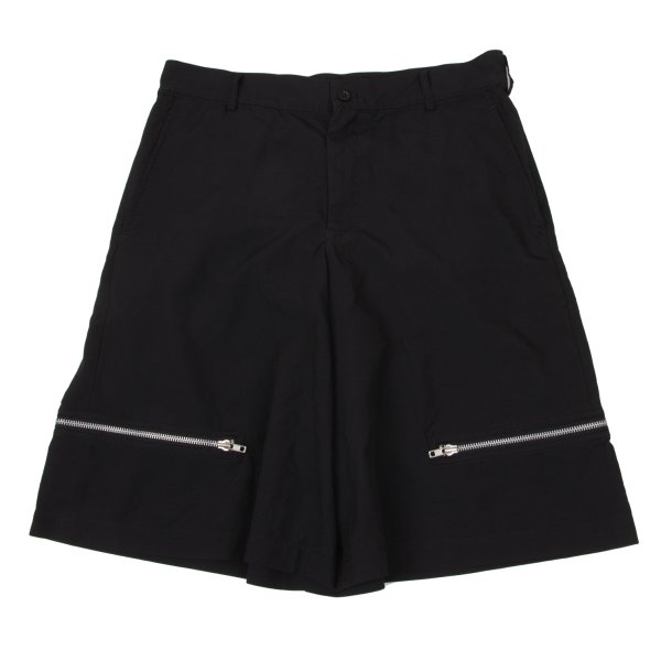 【中古】 ブラックコムデギャルソンBLACK COMME des GARCONS ポリヘムジッパーショーツ 黒XL【メンズ】