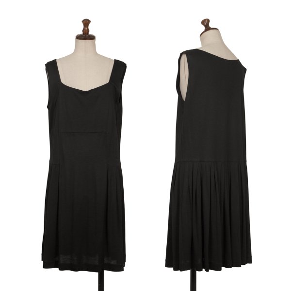 【中古】 イッセイミヤケISSEY MIYAKE 綿織物筋目うつり変わりノースリーブ上衣 黒3【レディース】