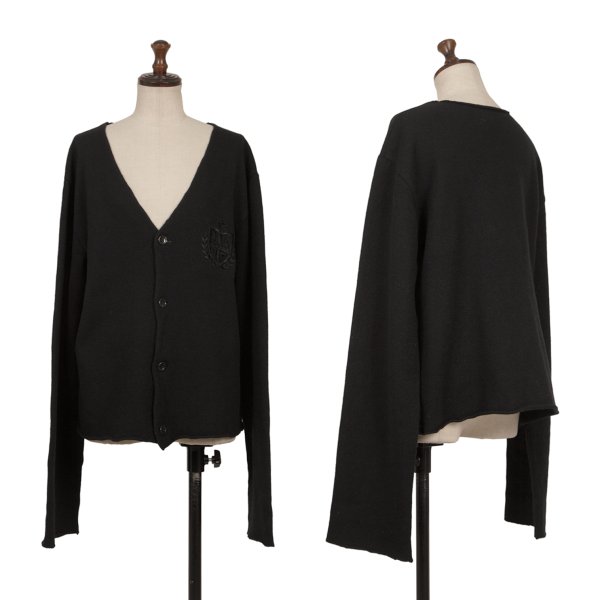 【中古】 トリココムデギャルソンtricot COMME des GARCONS エンブレムエンブロイダリーニットカーディガン 黒L位【レディース】