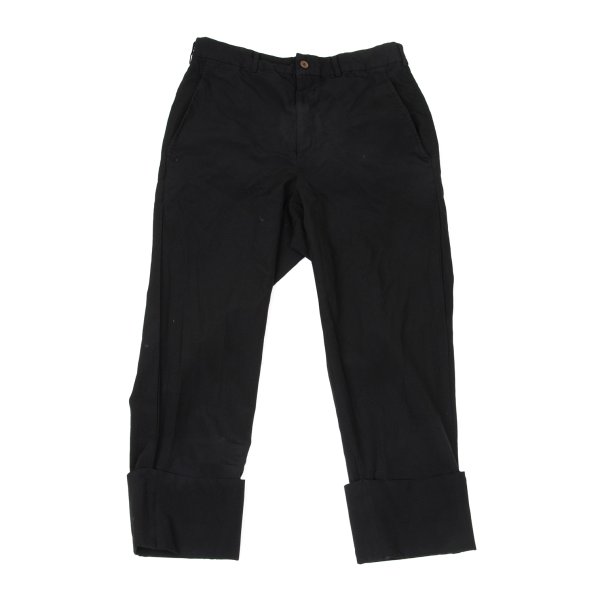 【中古】 コムコム コムデ給仕COMME des GARCONS エステル裾ダブルズボン下 黒M【レディース】